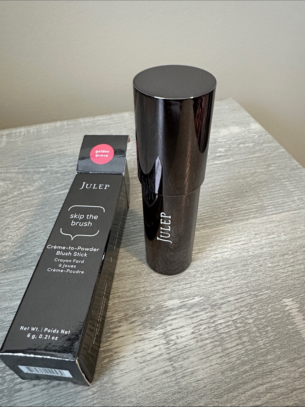 Julep Skip The Brush Creme-to-Powder Blush Stick - Golden Guava (Pink)